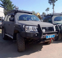 Передний силовой бампер II поколения с кенгурином алюминиевый - Toyota Land Cruiser 200.