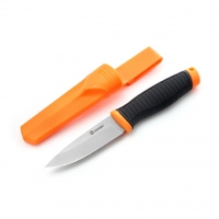 Нож складной GANZO G806, длина клинка 98 мм, черный c оранжевым