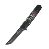 Нож складной GANZO, G626-BS Черный Самурай, длина клинка 96 мм