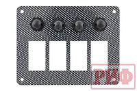 Панель монтажная распределительная для 4 переключателей 12-32В DC с автоматмческими предохранителями