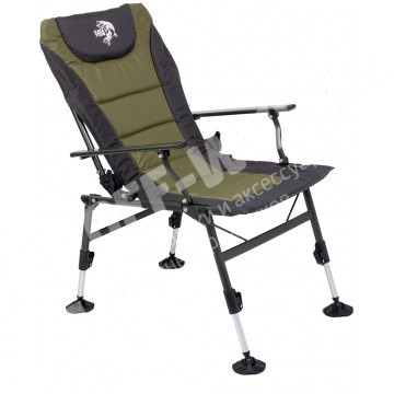 Кресло карповое УЛОВ с подлокотниками, регулируемое, до 130 кг