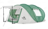 Палатка Naturehike, 4-местная, быстросборная, каркас фиберглас, серо-зеленая