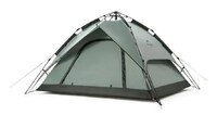Палатка Naturehike 4-местная, быстросборная, алюминиевый каркас, серо-зеленая