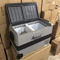 Холодильник автомобильный ALPICOOL T-50 л 12/24/220 В (2 камеры с индивидуальной регулировкой температуры)