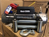 Лебедка автомобильная Electric Winch 12v  12000LBS с роликами